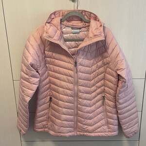 Columbia Women's Powder Lite Hooded Jacket Omni-Heat Puffer Pink Sz XL